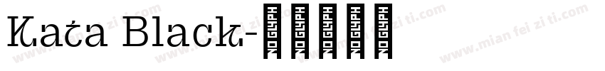 Kata Black字体转换